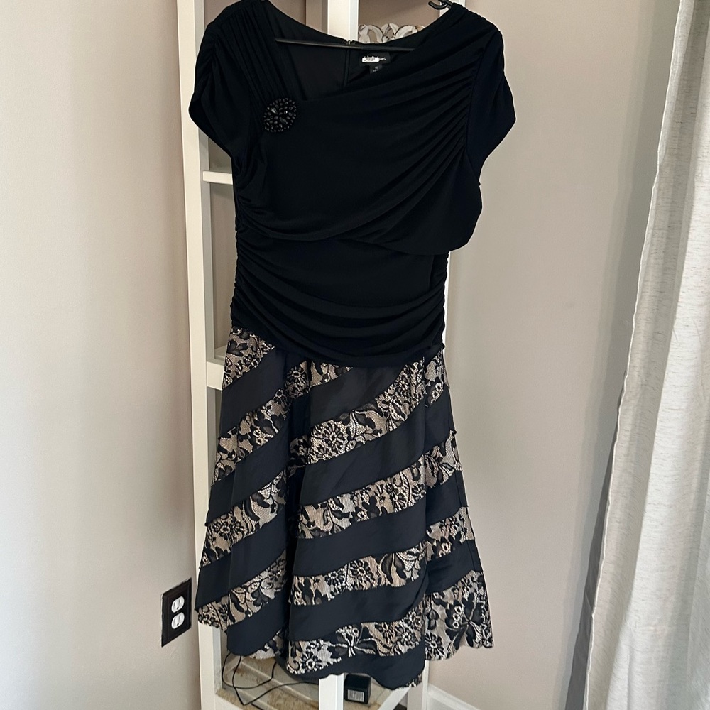 Black and gold dress